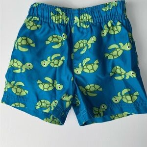 Gymboree Boys Turtle Swim Trunks Size 18-24M